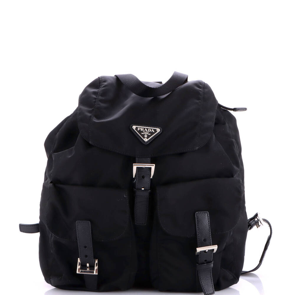 Prada Medium Vela Double Front Pocket Backpack